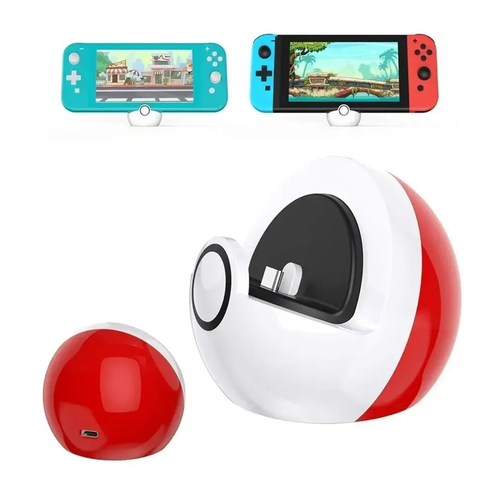 Pokemon Ball Charging Dock for Nintendo Switch/Switch Lite/Switch OLED, Type...